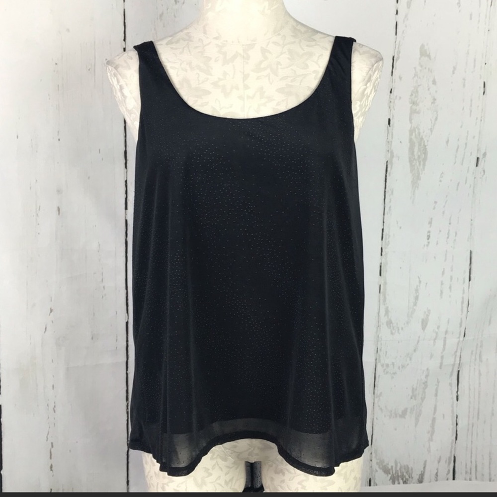 BCBGeneration Sleeveless Black Drape Back …